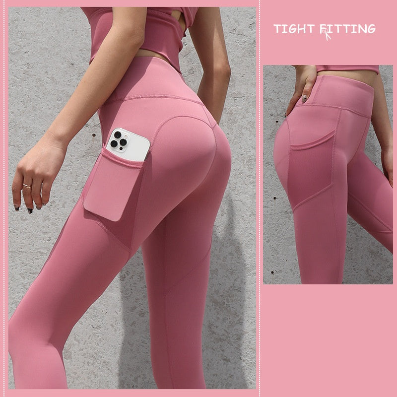 Esme – Seamless Women's Sports Leggings with Pockets and High Waist