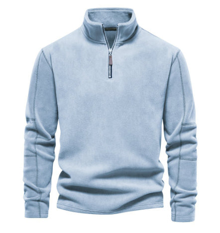 Larry – Fleece Zip Sweatshirt with High Collar
