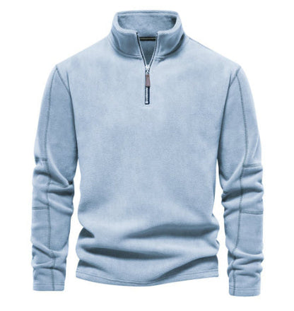 Larry – Fleece Zip Sweatshirt with High Collar