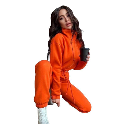 Leah – Casual High-Collar Jumpsuit for Women