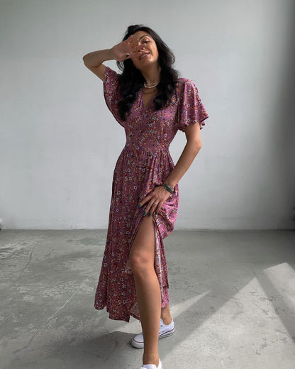 Jessica – Floral Tunic Dress with Slit