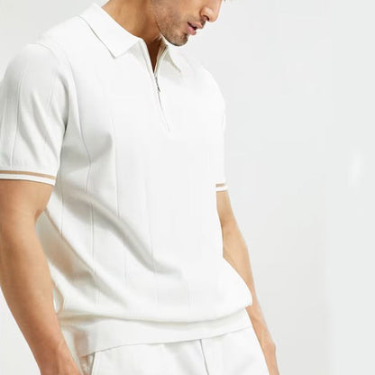 Jim – Short Sleeve Polo Shirt with Zipper