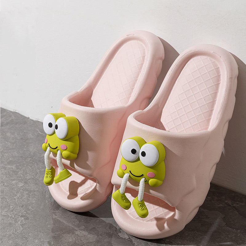 Jean – Soft Women's Slippers with Cartoon Frog