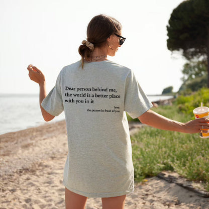 Francesca – Women's T-Shirt with Crew Neck and Slogan Print
