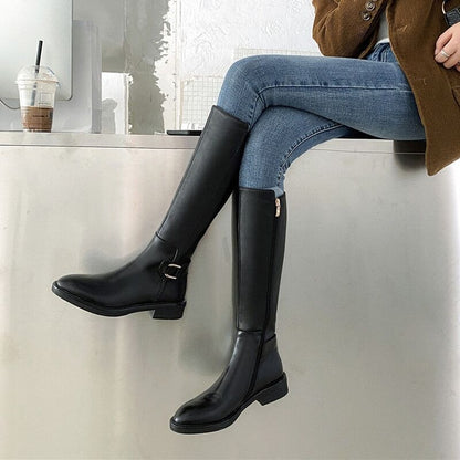 Leah – Knee-High Women's Boots with Buckles
