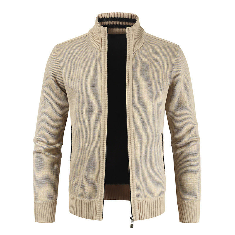 Lee – Casual Men's Cardigan with Stand Collar