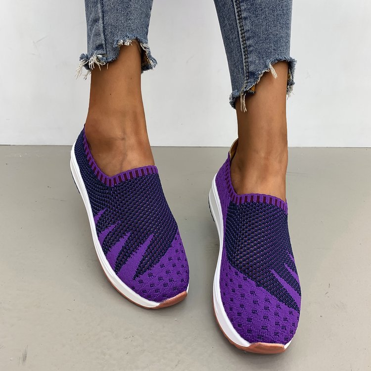 Denise – Breathable Flyknit Wedge Sneakers