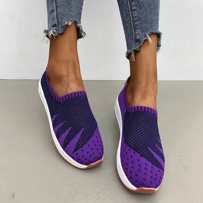Denise – Breathable Flyknit Wedge Sneakers
