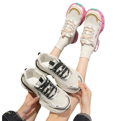 Carly – Comfortable Women's Sneakers with Mesh Surface and Platform