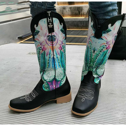 Abigail – Colorful Women's Boots with Floral Pattern