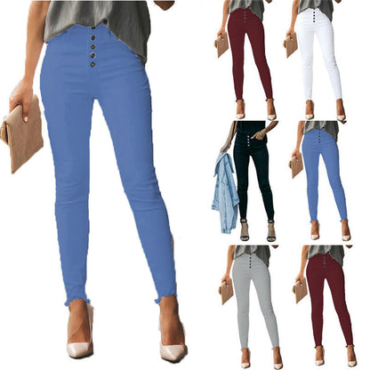 Leah – Casual Women's Solid Pants
