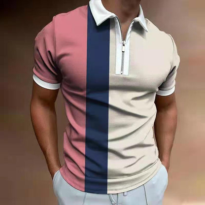 Austin – Striped Men's Polo Shirt with Short Sleeves