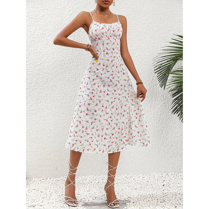 Claire – Summer Maxi Dress with Polka Dot Pattern and Sexy Slit