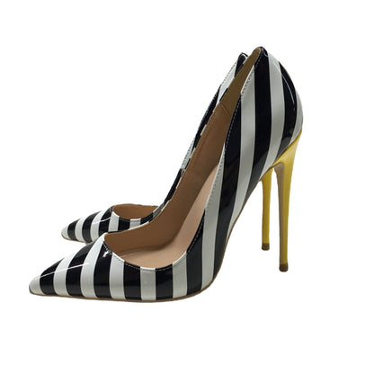 Janet – Striped Women's High Heels with 12CM Stiletto
