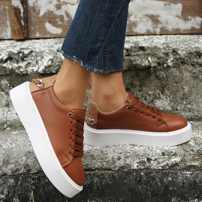Stephanie – Flat Sneakers with Chain Detailing for Women