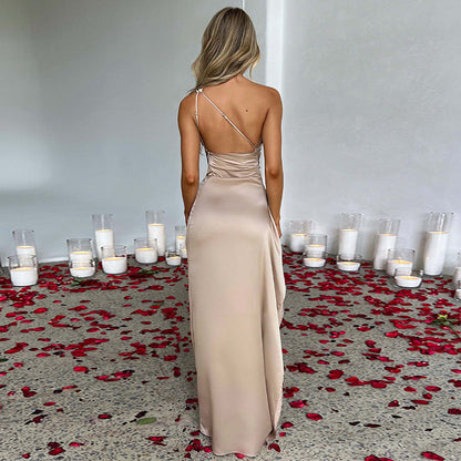 Lucy – Elegant One-Shoulder Backless Slit Dress