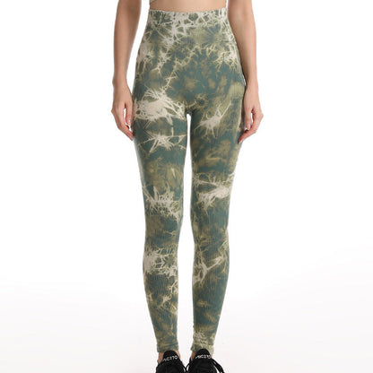 Natalie – Seamless Women's Leggings with Tie-Dye Design