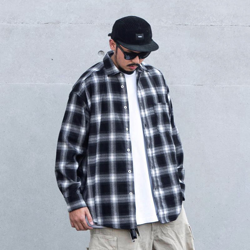 Edward – Casual Long-Sleeve Shirt in Japanese Style with Plaid Pattern