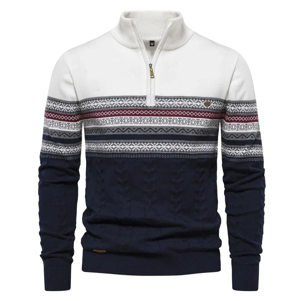 Matt – Striped Turtleneck Sweater for Men