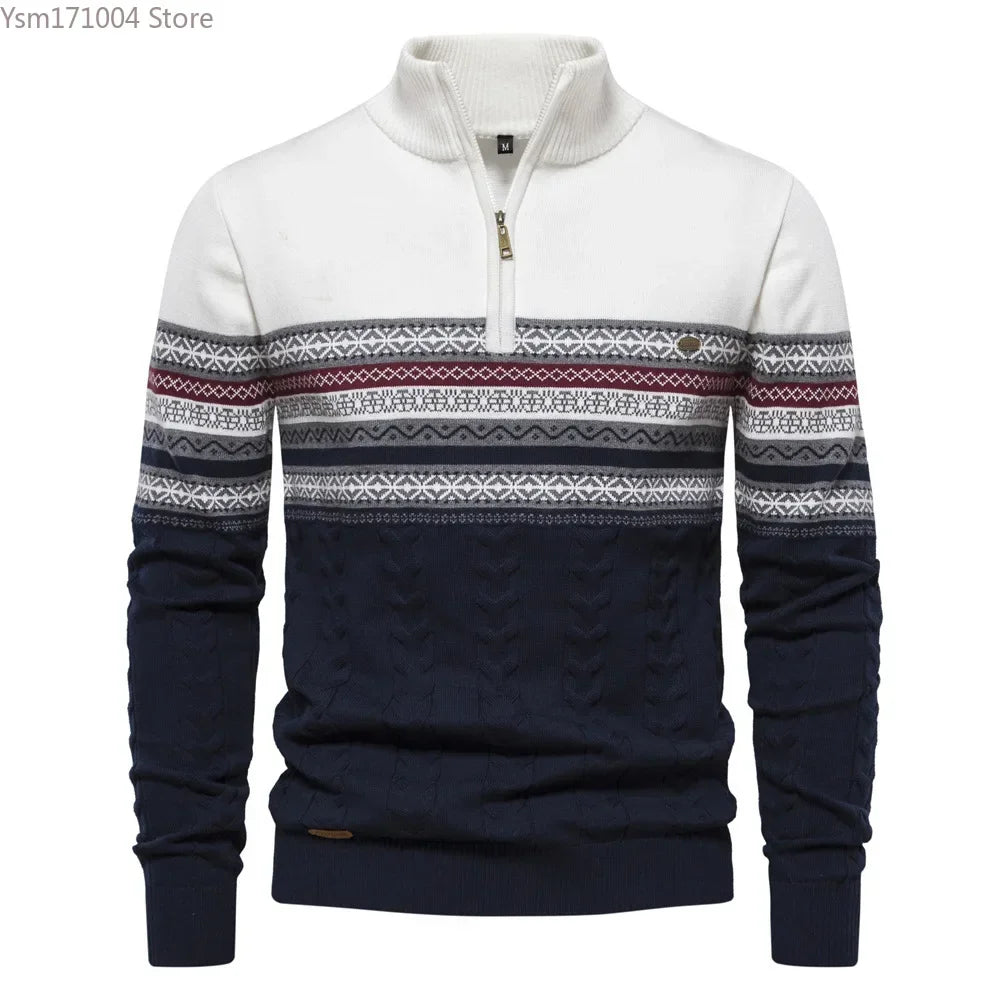Matt – Striped Turtleneck Sweater for Men