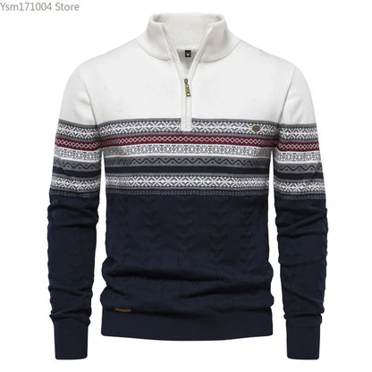 Matt – Striped Turtleneck Sweater for Men