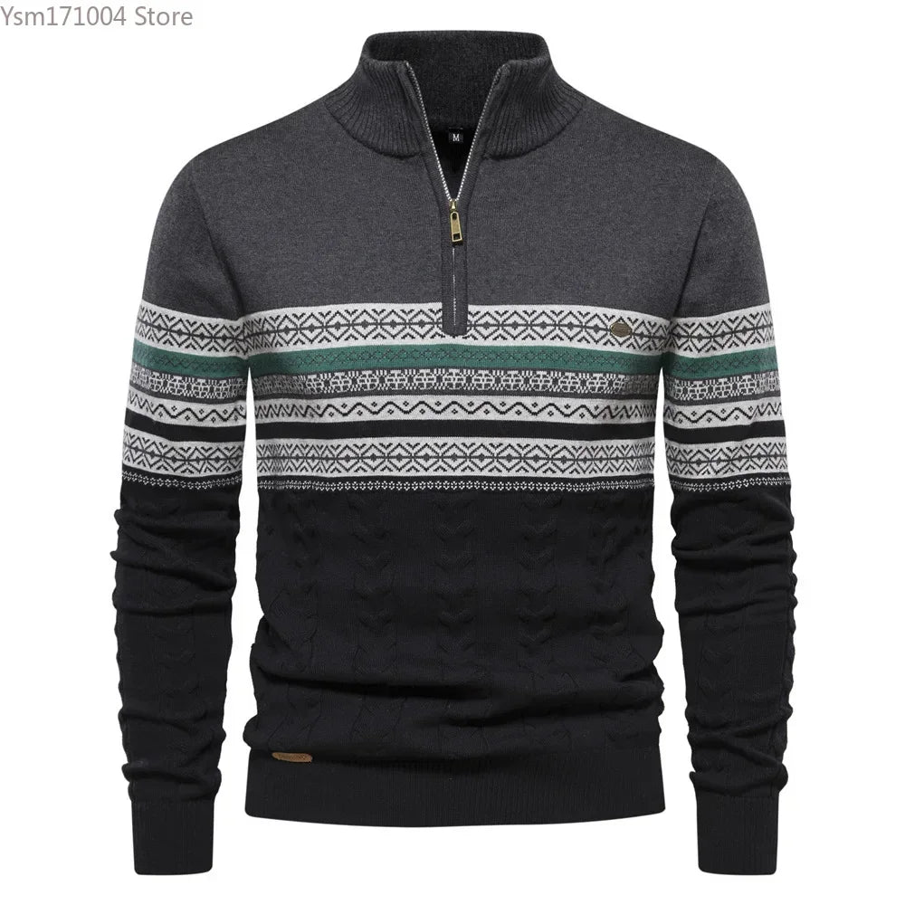 Matt – Striped Turtleneck Sweater for Men