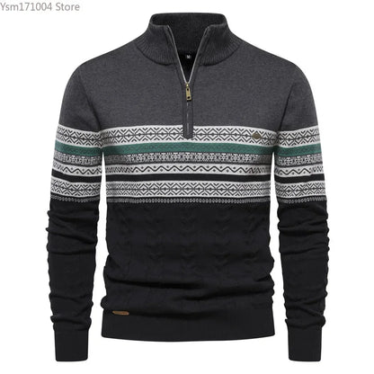 Matt – Striped Turtleneck Sweater for Men
