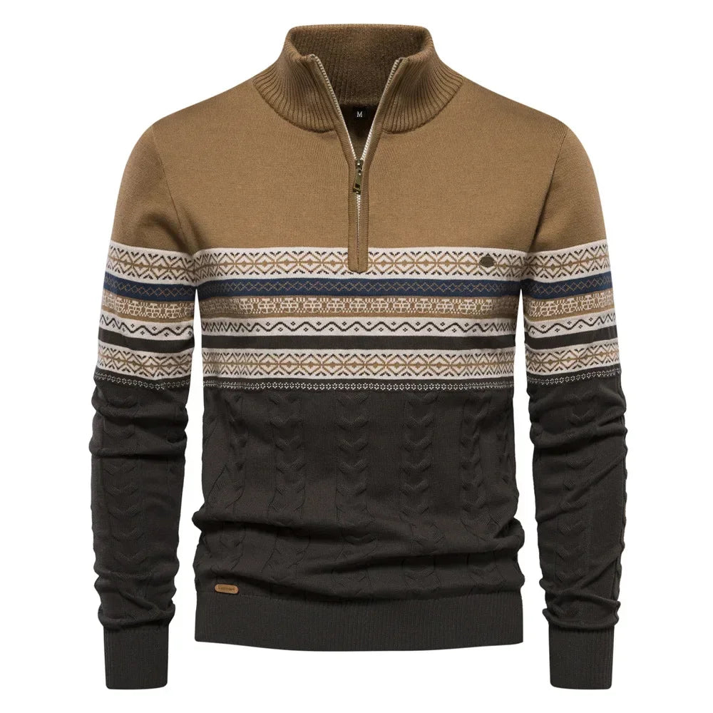 Matt – Striped Turtleneck Sweater for Men