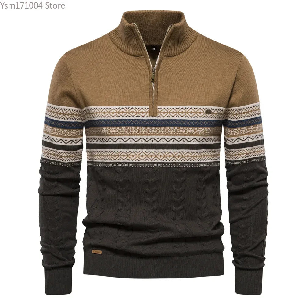 Matt – Striped Turtleneck Sweater for Men