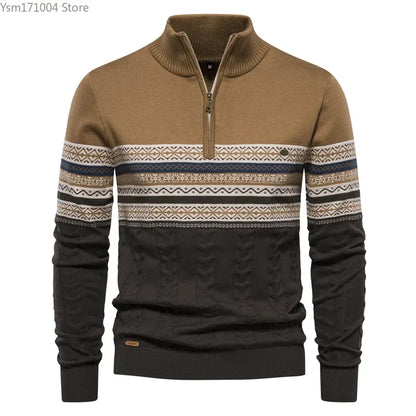 Matt – Striped Turtleneck Sweater for Men