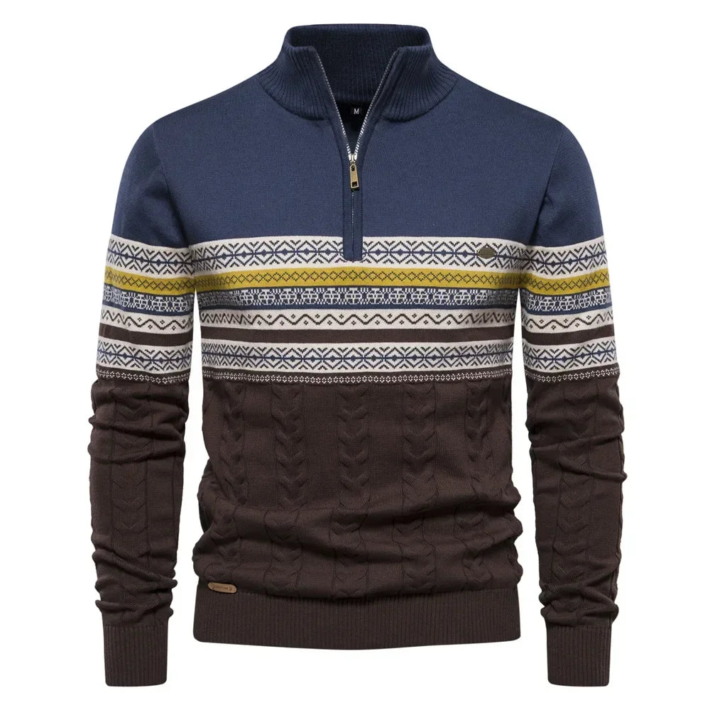 Matt – Striped Turtleneck Sweater for Men