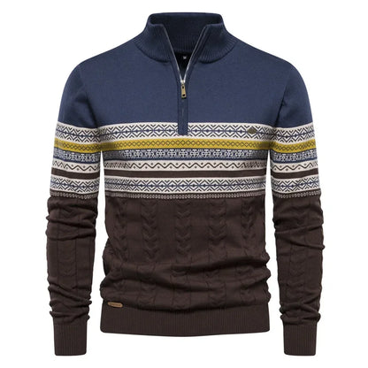 Matt – Striped Turtleneck Sweater for Men