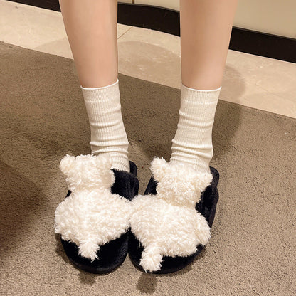 Katy – Fluffy Puppy Slippers in Cotton