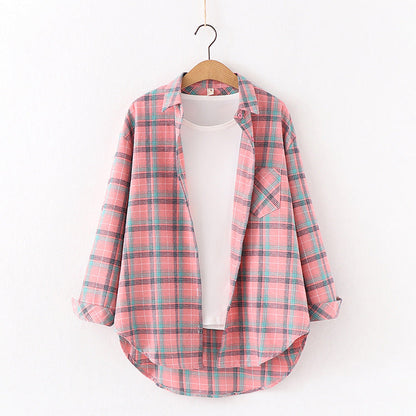 Hayley – Checkered Women's Blouse with Relaxed Fit