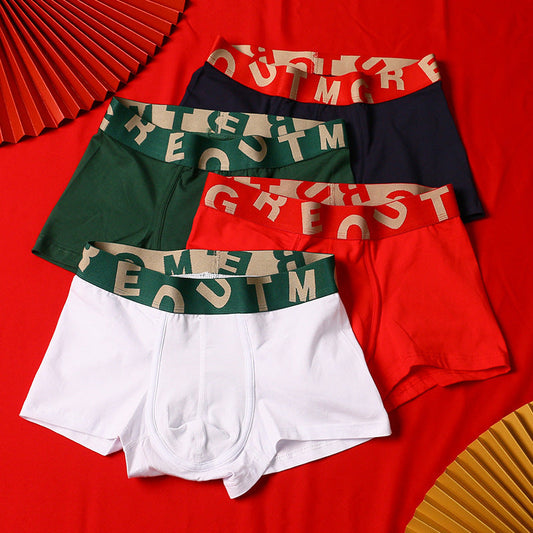 Jamie – Men's Underwear in Festive Red Cotton