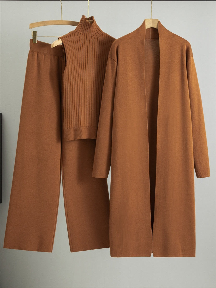 Shannon – Knit Set with Vest, Cardigan, and Pants
