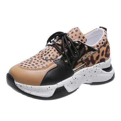Sara – Leopard Print Sneakers with Laces