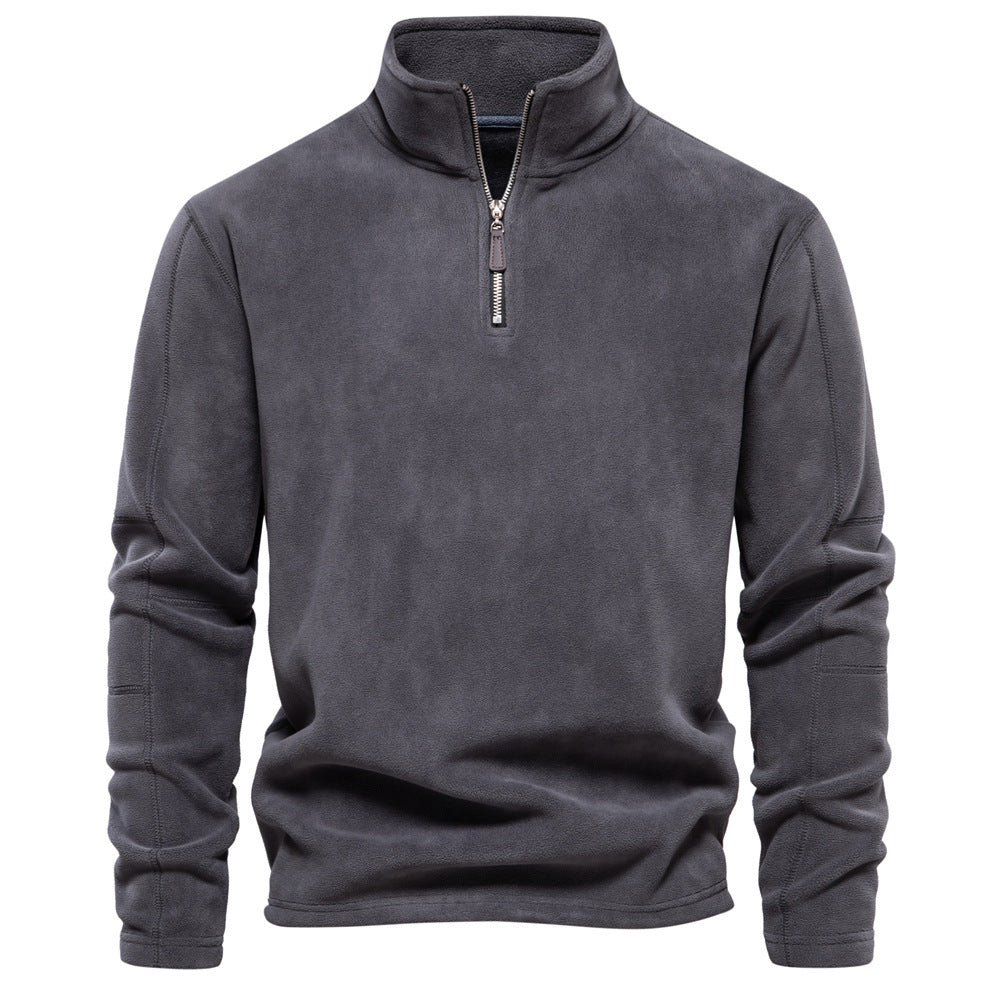 Larry – Fleece Zip Sweatshirt with High Collar