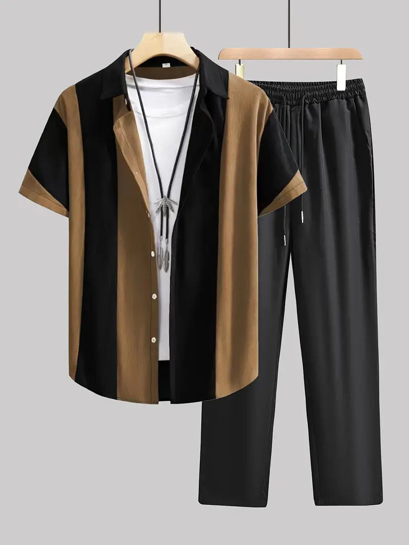 Catherine – Casual Stylish Striped Short Sleeve Jumpsuit