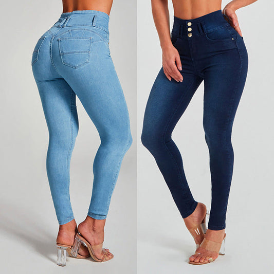 Hayley – High-Waisted Women's Skinny Jeans with Shaping Effect