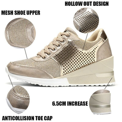 Joy – Women's Sneakers with Laces and Elevation