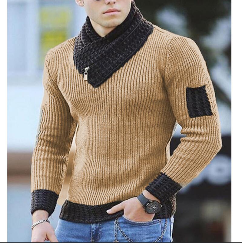 Brendan – Casual Slim Fit Knit Sweater with Shawl Collar