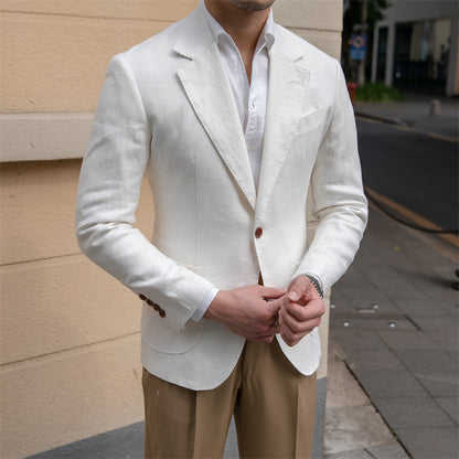 Trevor – Men's Suit in Pure Linen with Expert Craftsmanship