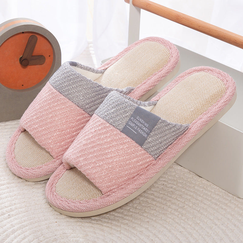 Jasmine – Linen Bedroom Slippers for Women