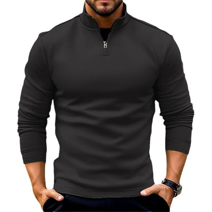 Raymond – Long-Sleeve Sport Polo Shirt with Zipper