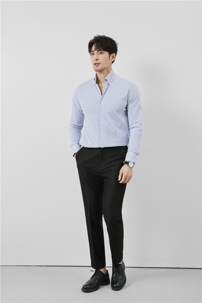 Max – Striped Men's V-Neck Long Sleeve Shirt