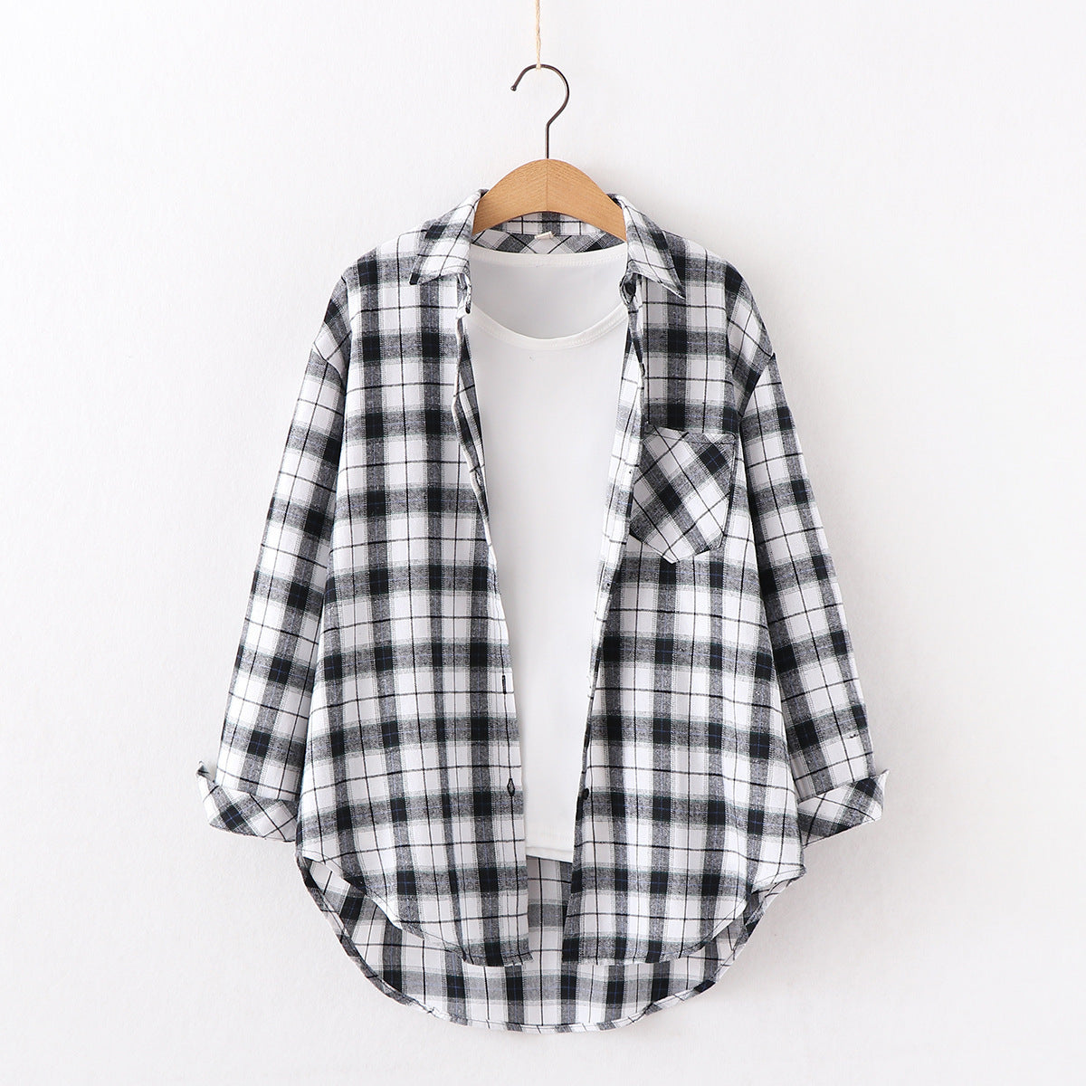 Hayley – Checkered Women's Blouse with Relaxed Fit