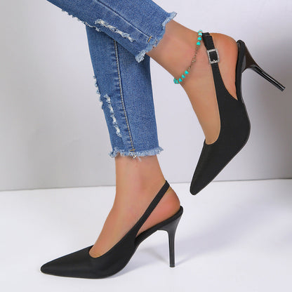 Betty – Pointed Toe Sandals with Buckle and Stiletto Heel