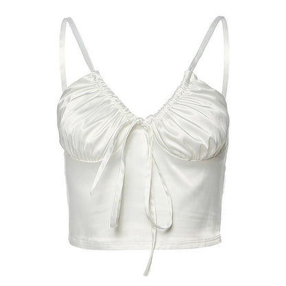 Shannon – Slim Sleeveless V-Neck Vest in Solid Design