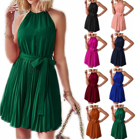 Amy – Strapless Pleated Summer Dress for Women